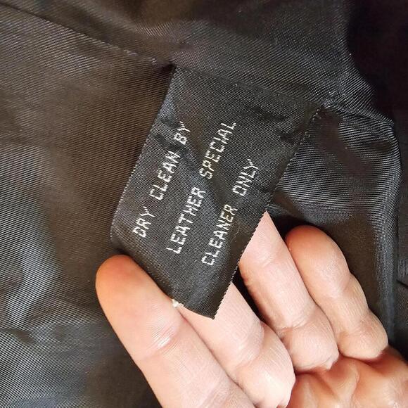 Stylish Black Leather Coat by DNK - Picture 7 of 8